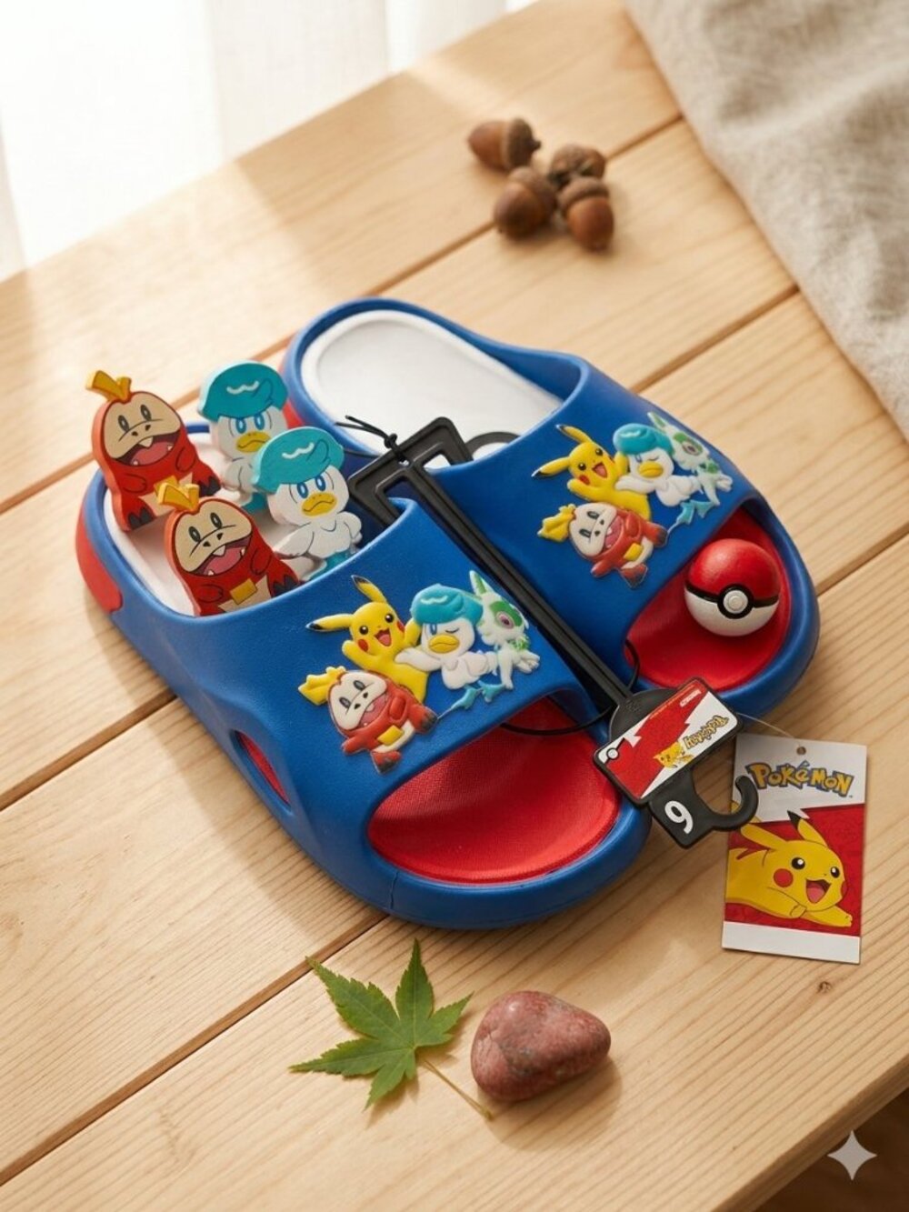 Ground Up Pokémon Boys Slides Pikachu Size 6